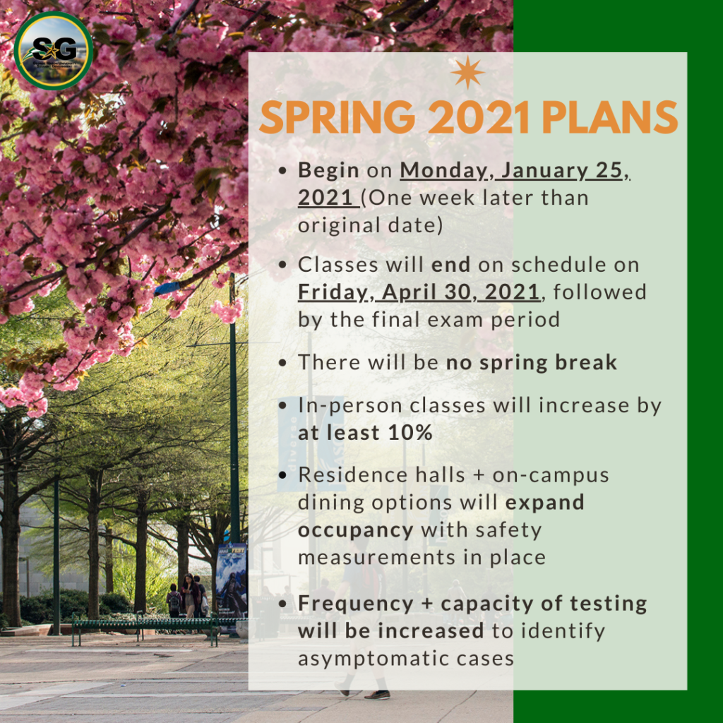 University Announces Big Changes for Spring 2021